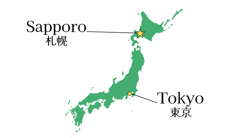 Sapporo's Location in Japan