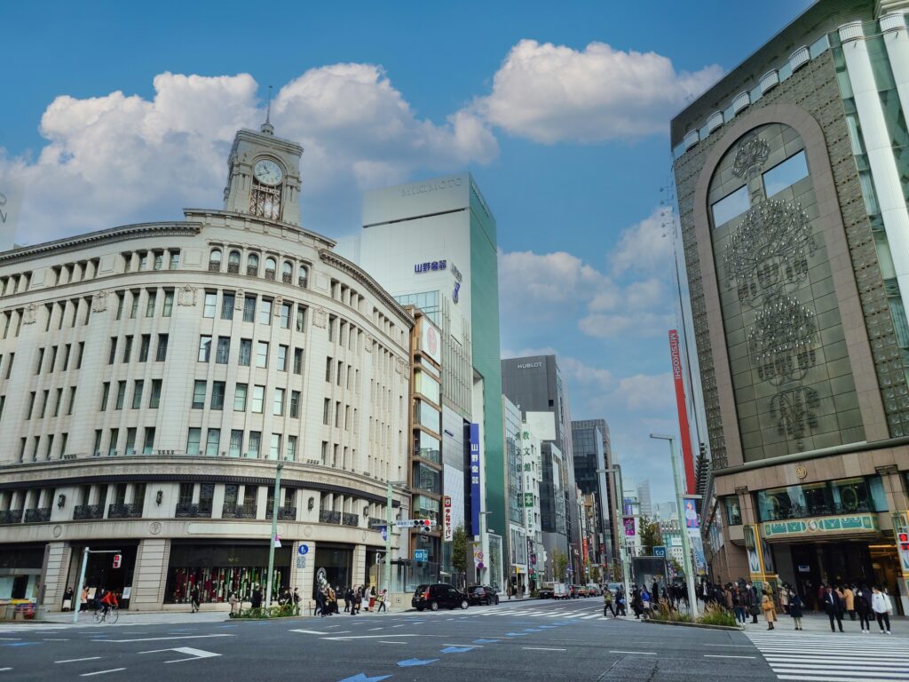  the intersection of Ginza 4-chome