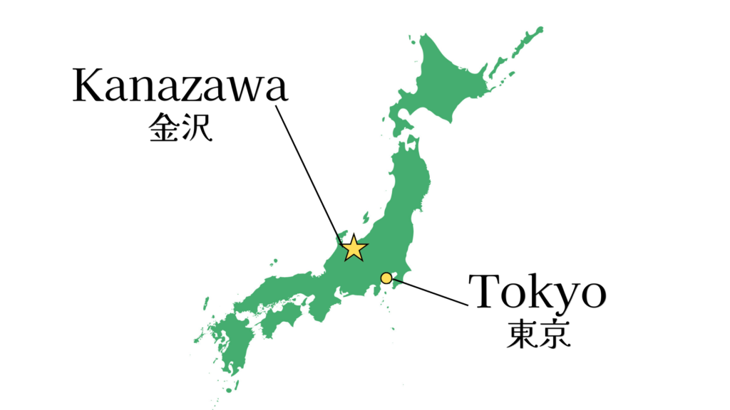 Kanazawa's Location in Japan