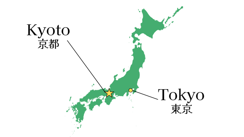 Kyoto's Location in Japan