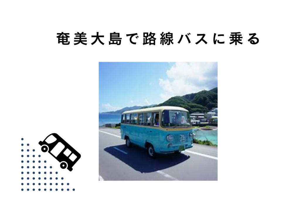 「タクシー」を使って奄美大島を観光する