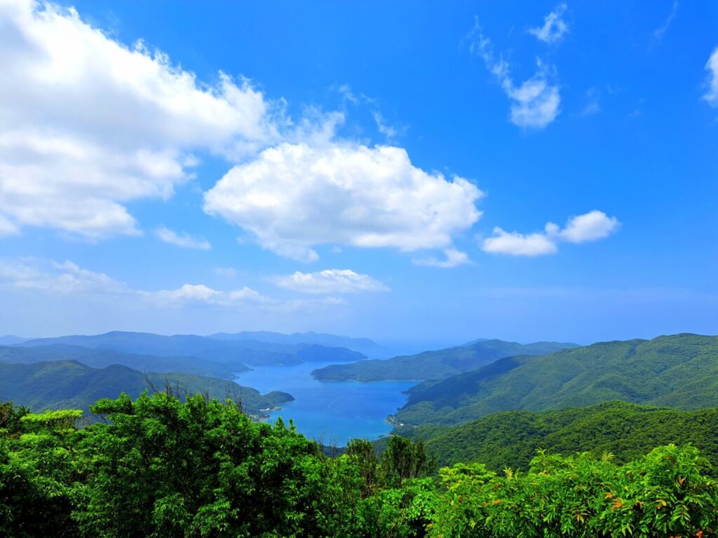 奄美大島湯湾岳から見る焼内湾